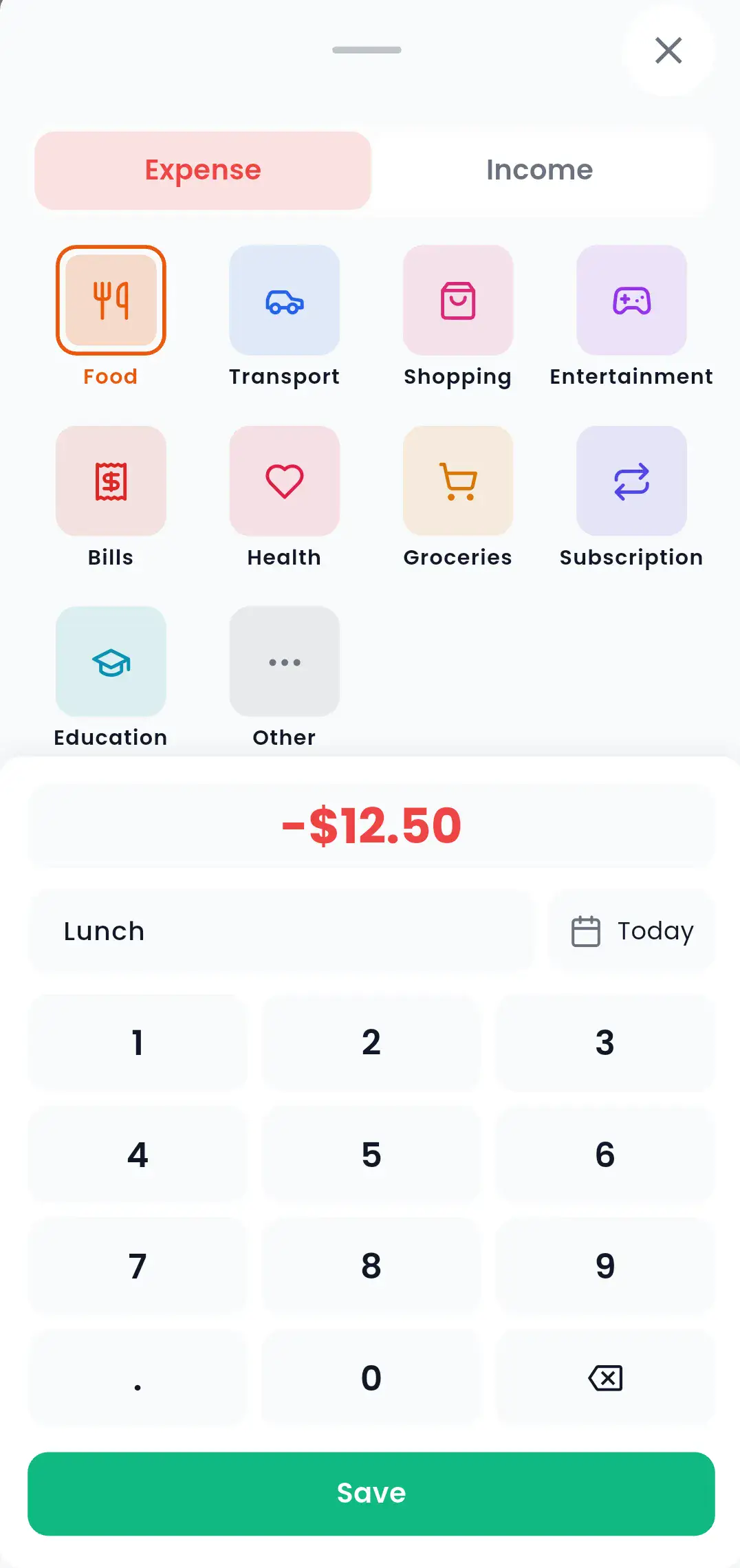 Add Expense Screen